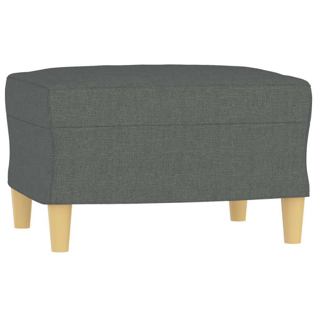 Fotelja s tabureom tamnosiva 60 cm od tkanine