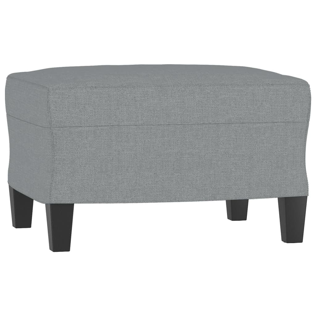 Fotelja s tabureom svjetlosiva 60 cm od tkanine