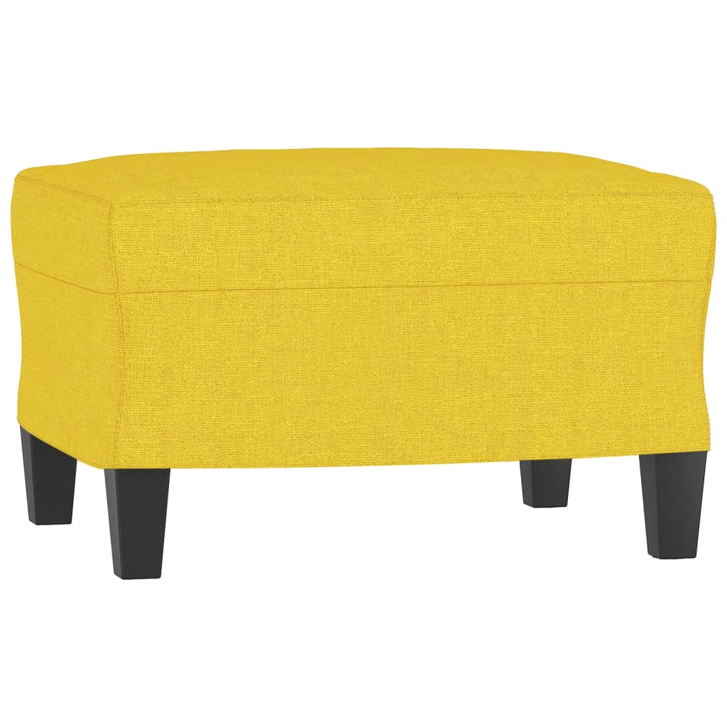 Fotelja s tabureom svjetložuta 60 cm od tkanine