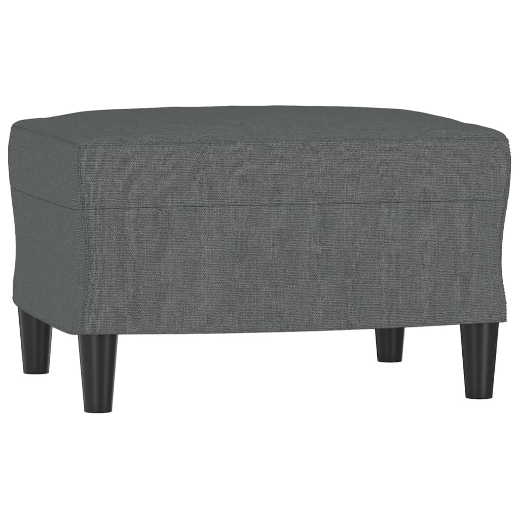 Fotelja s tabureom tamnosiva 60 cm od tkanine