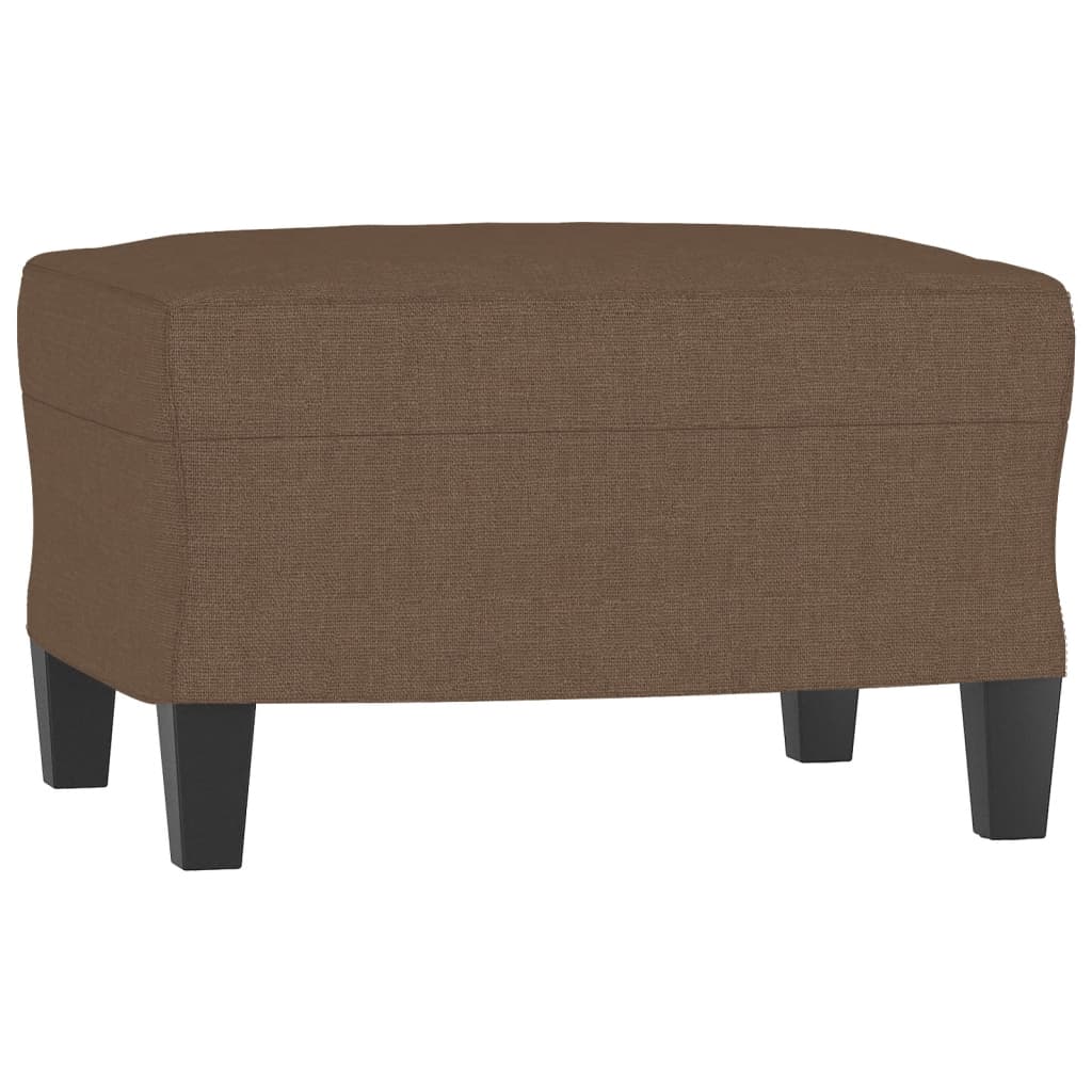 Fotelja s tabureom smeđa 60 cm od tkanine