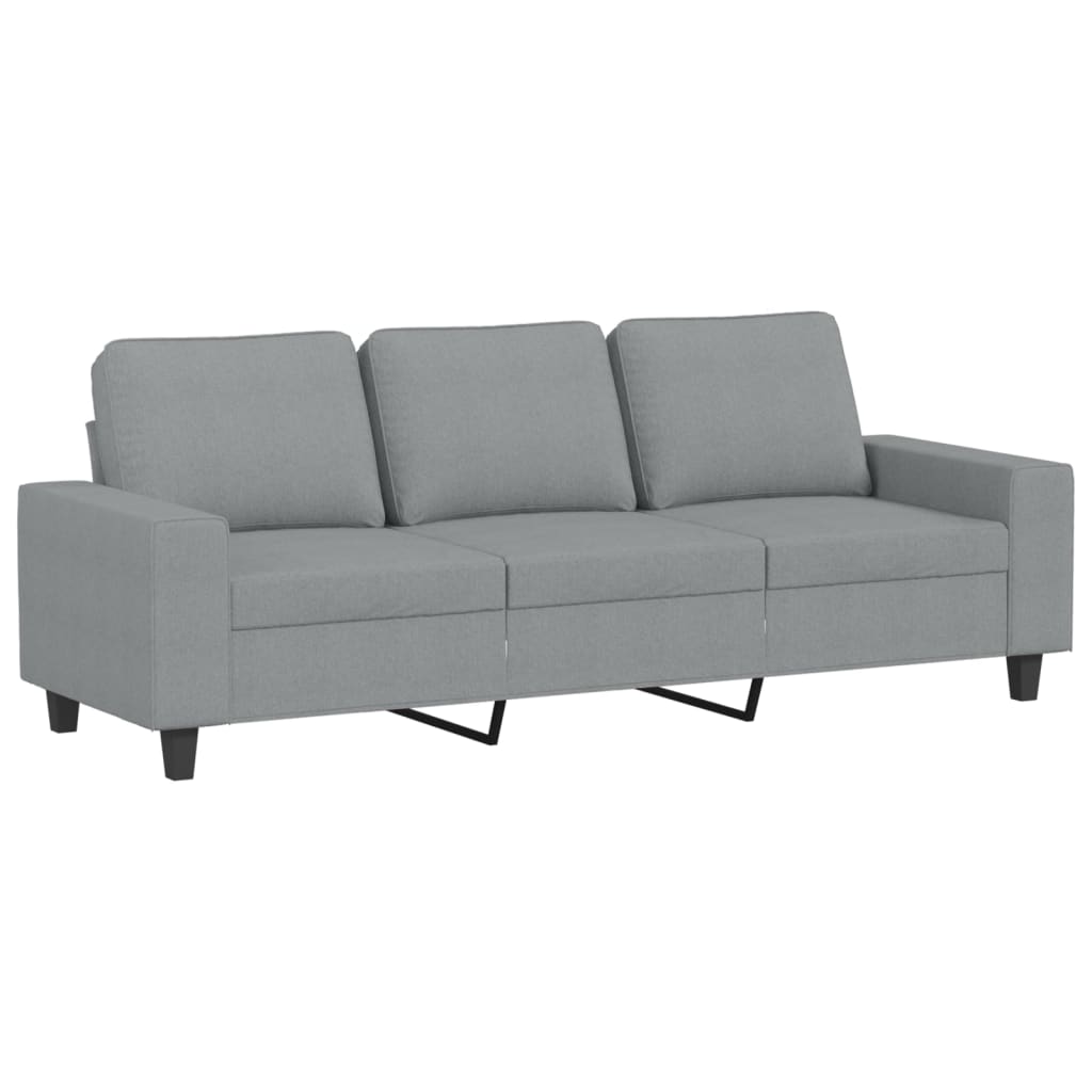 Trosjed s tabureom svjetlosivi 180 cm od tkanine