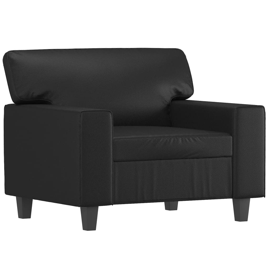 Fotelja s tabureom 60 cm od umjetne kože