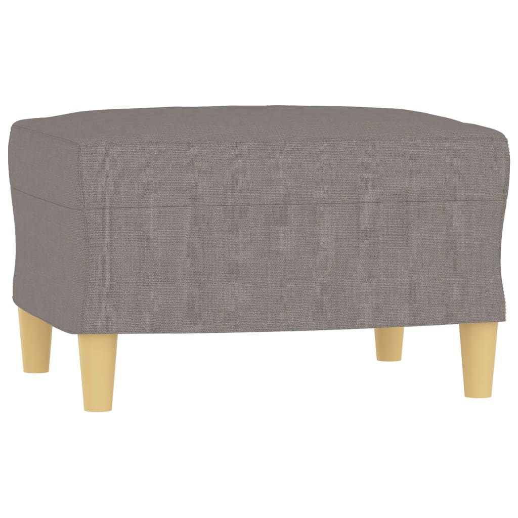 Fotelja s tabureom smeđesiva 60 cm od tkanine