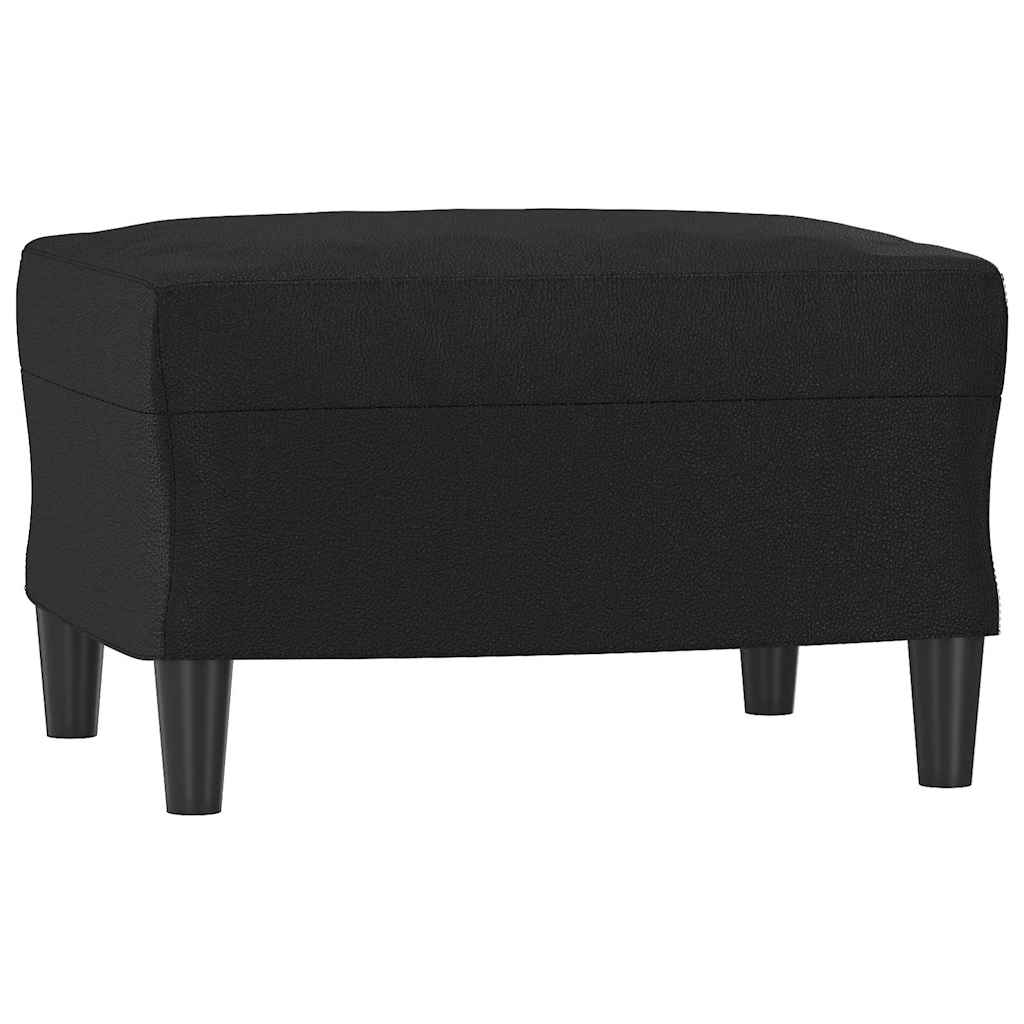 Fotelja s tabureom 60 cm od umjetne kože