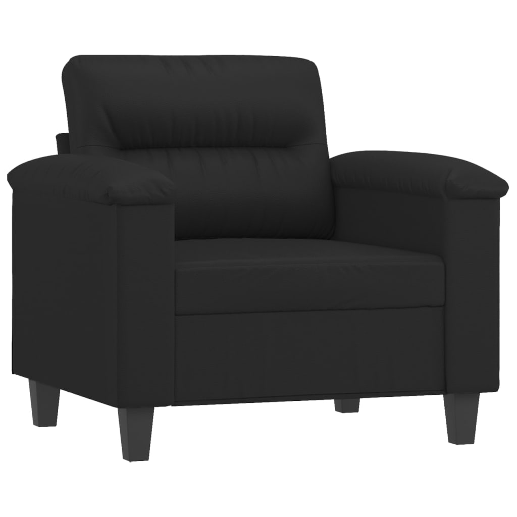 Fotelja s tabureom 60 cm od umjetne kože