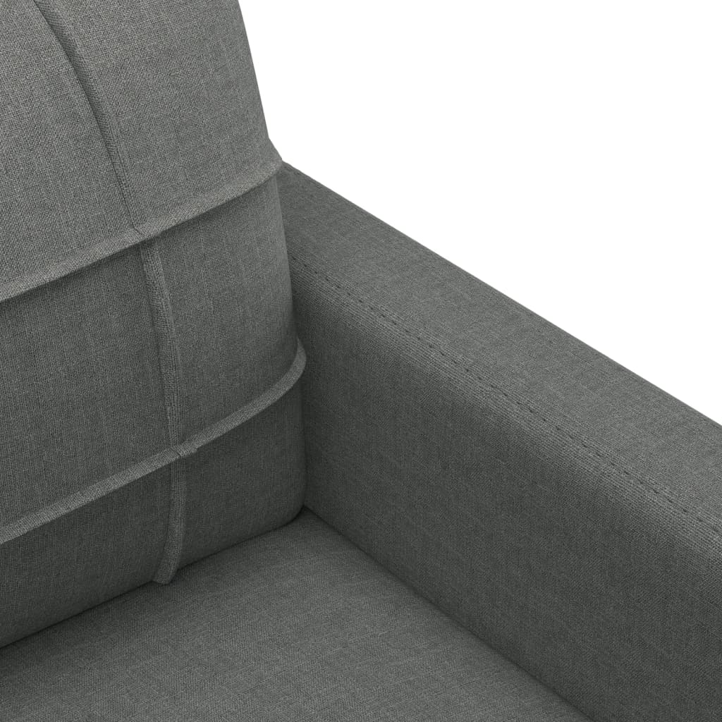 3-dijelni set sofa s jastucima tamnosivi od tkanine