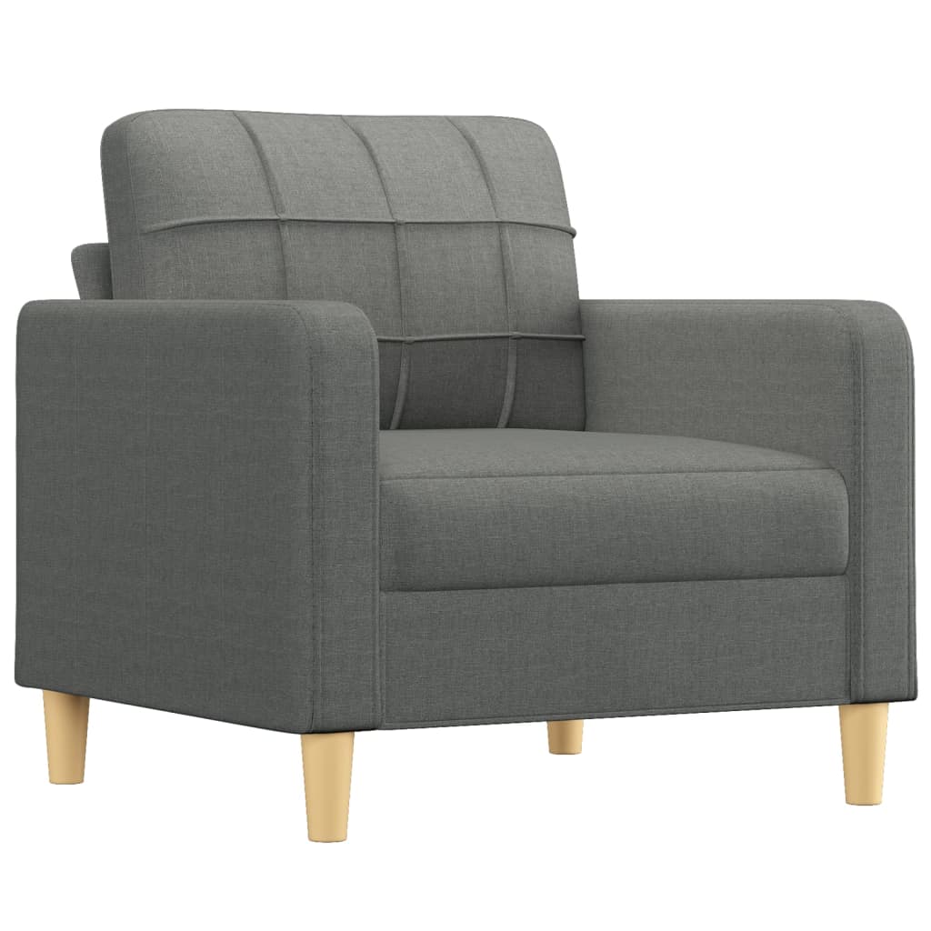 4-dijelni set sofa s jastucima tamnosivi od tkanine