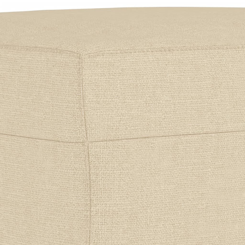 4-dijelni set sofa s jastucima krem od tkanine