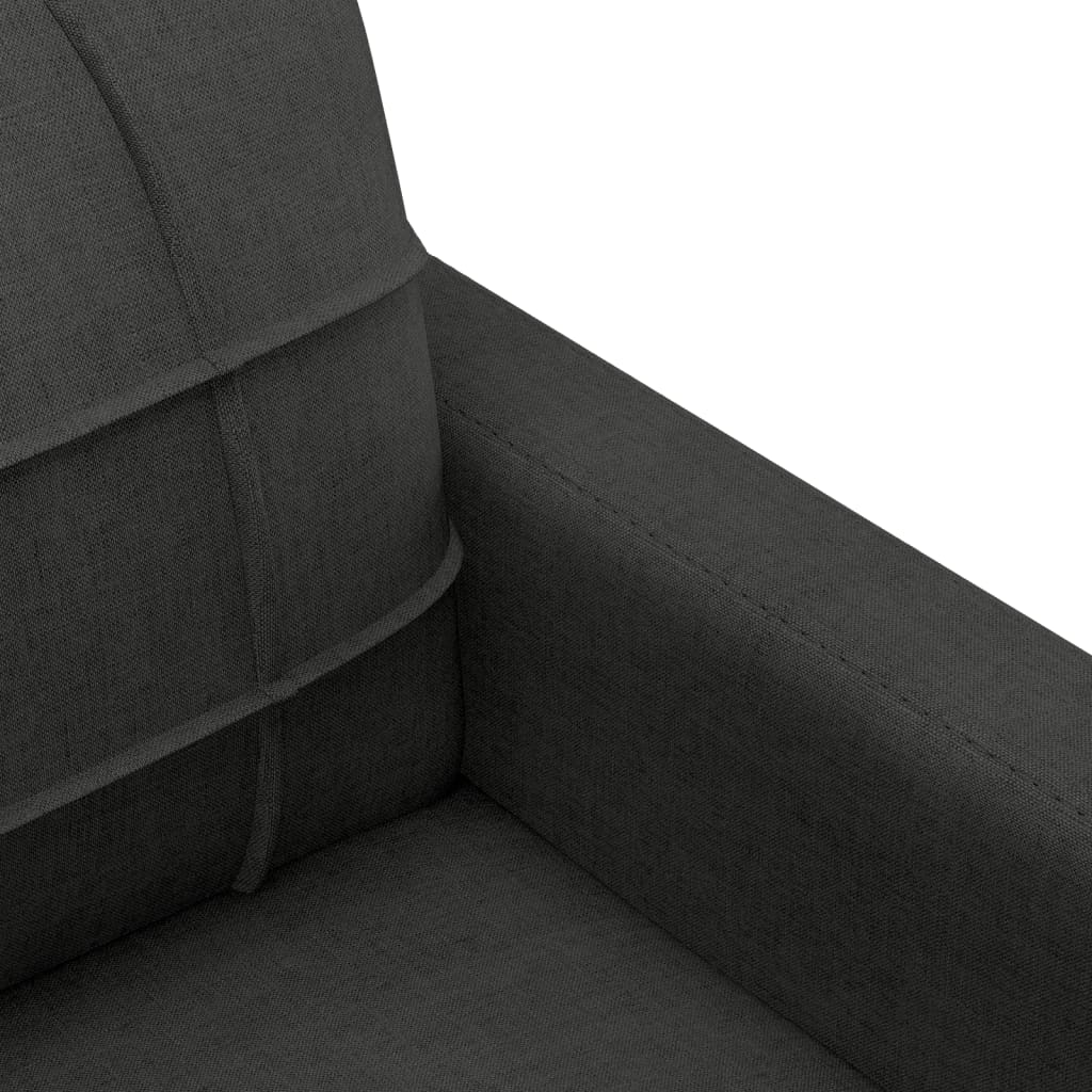 4-dijelni set sofa s jastucima crni od tkanine Crna