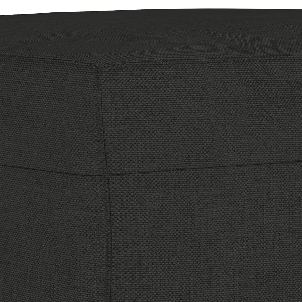 4-dijelni set sofa s jastucima crni od tkanine Crna