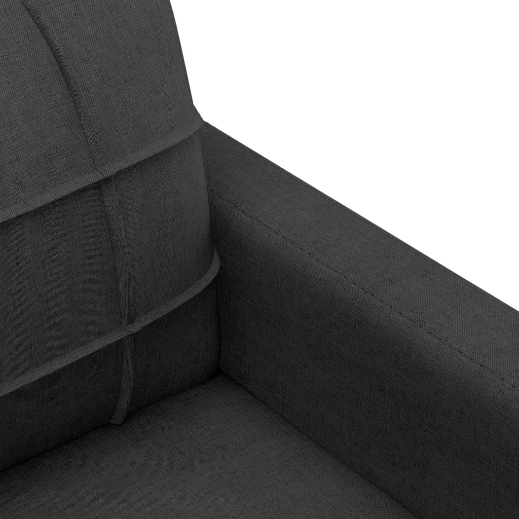 3-dijelni set sofa s jastucima crni od mikrovlakana
