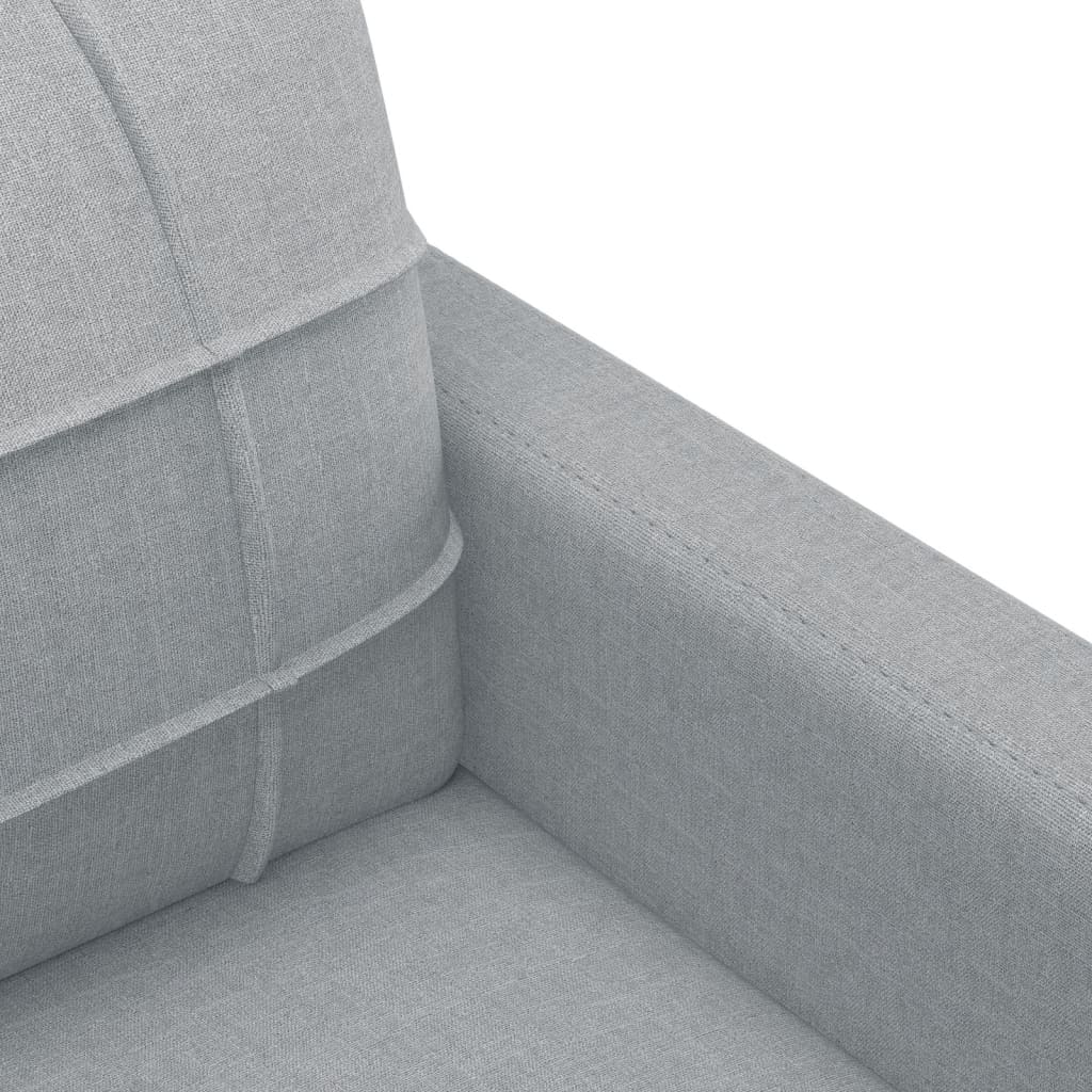 4-dijelni set sofa s jastucima svjetlosivi od tkanine