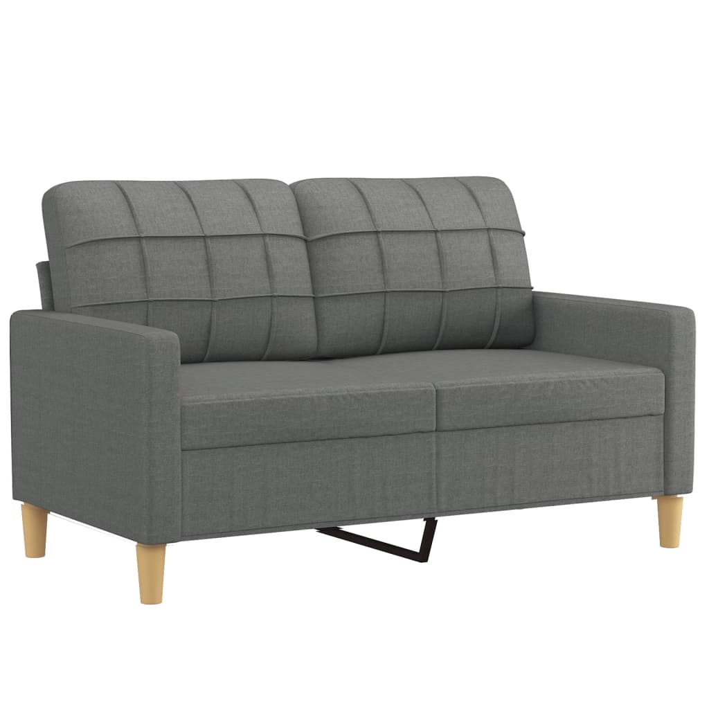 4-dijelni set sofa s jastucima tamnosivi od tkanine