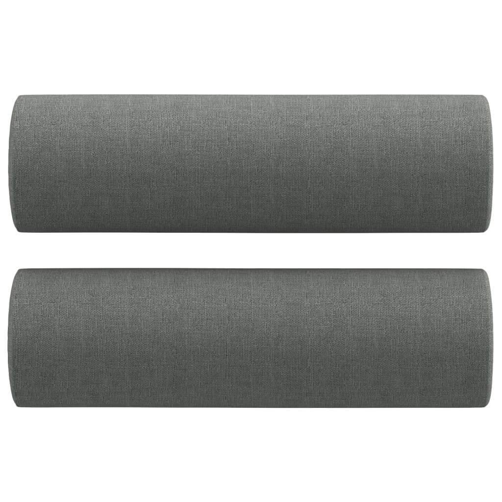 4-dijelni set sofa s jastucima tamnosivi od tkanine