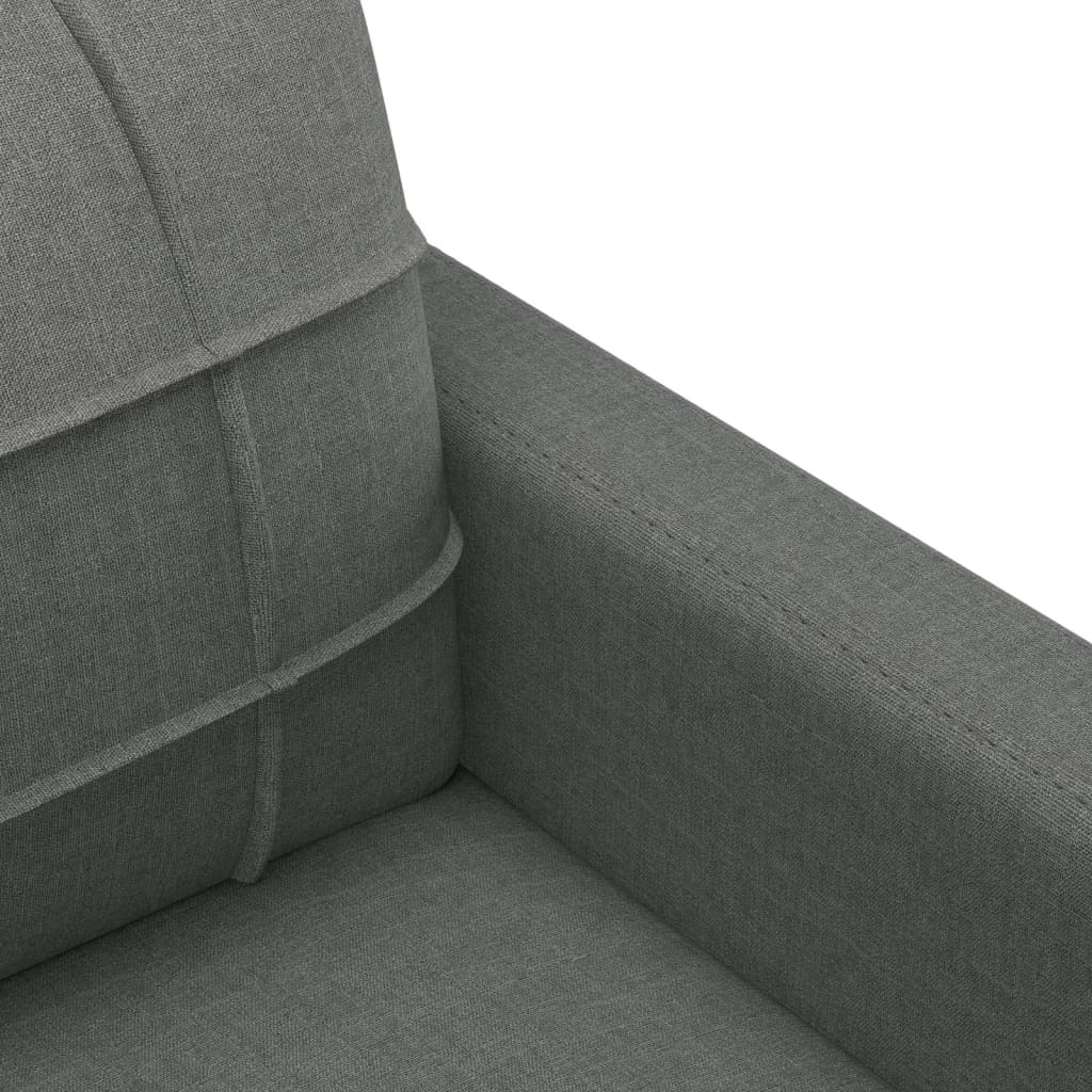 4-dijelni set sofa s jastucima tamnosivi od tkanine