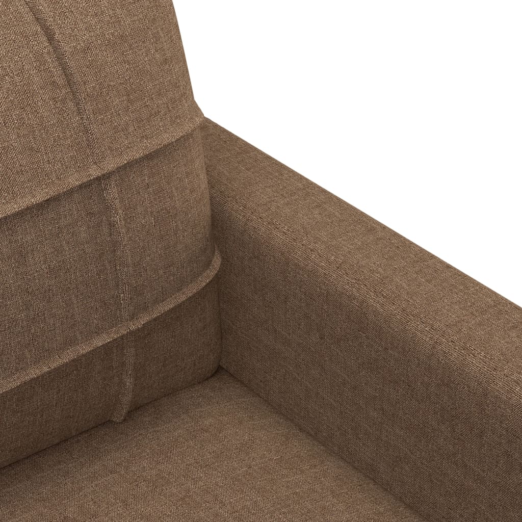 4-dijelni set sofa s jastucima smeđi od tkanine