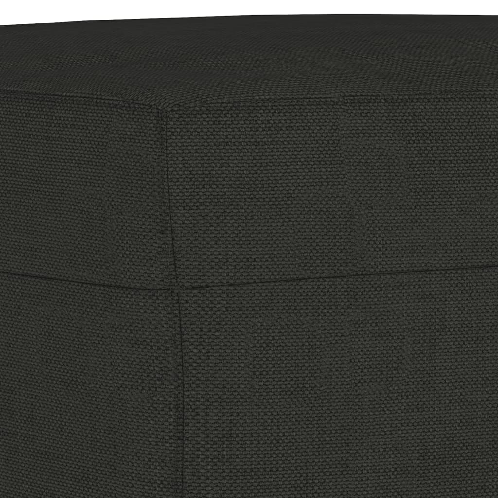 3-dijelni set sofa s jastucima crni od tkanine