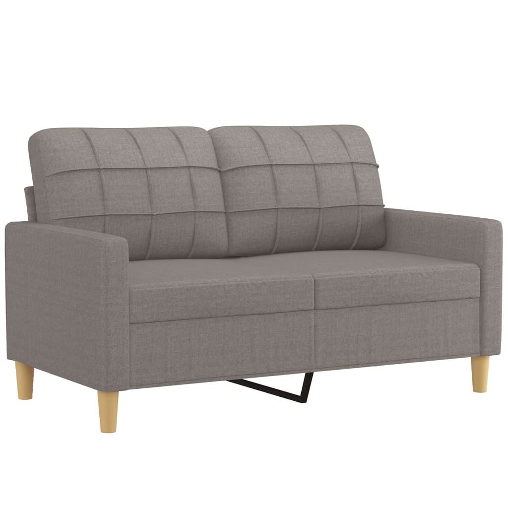3-dijelni set sofa s jastucima smeđesivi od tkanine