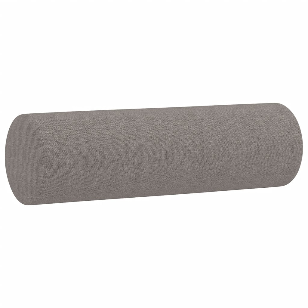 2-dijelni set sofa s jastucima smeđesivi od tkanine