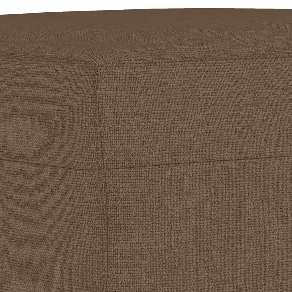 3-dijelni set sofa s jastucima smeđi od tkanine