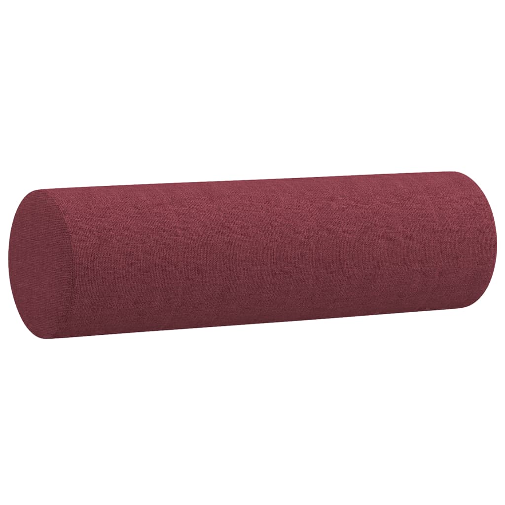 3-dijelni set sofa s jastucima crvena boja vina od tkanine
