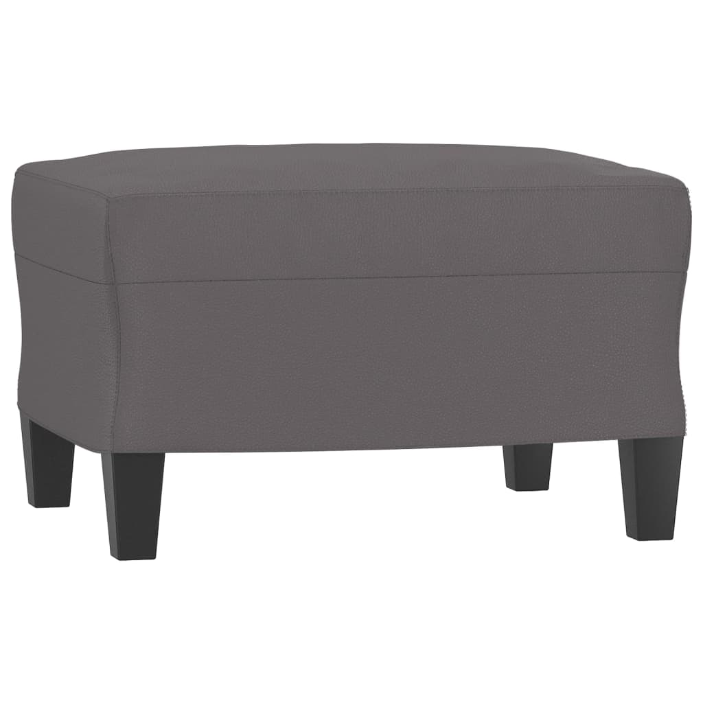 4-dijelni set sofa s jastucima sivi od umjetne kože