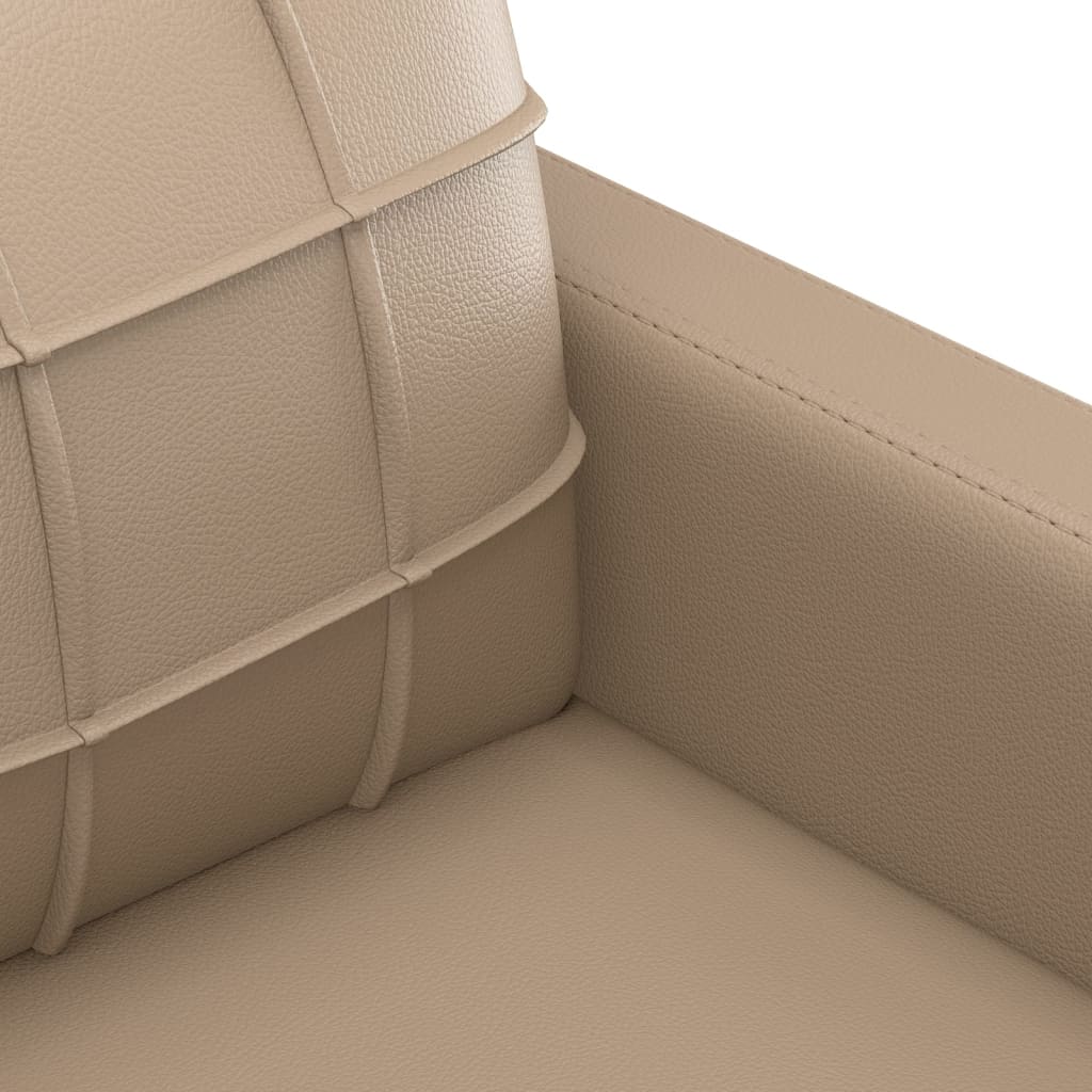 4-dijelni set sofa s jastucima boja cappuccina od umjetne kože