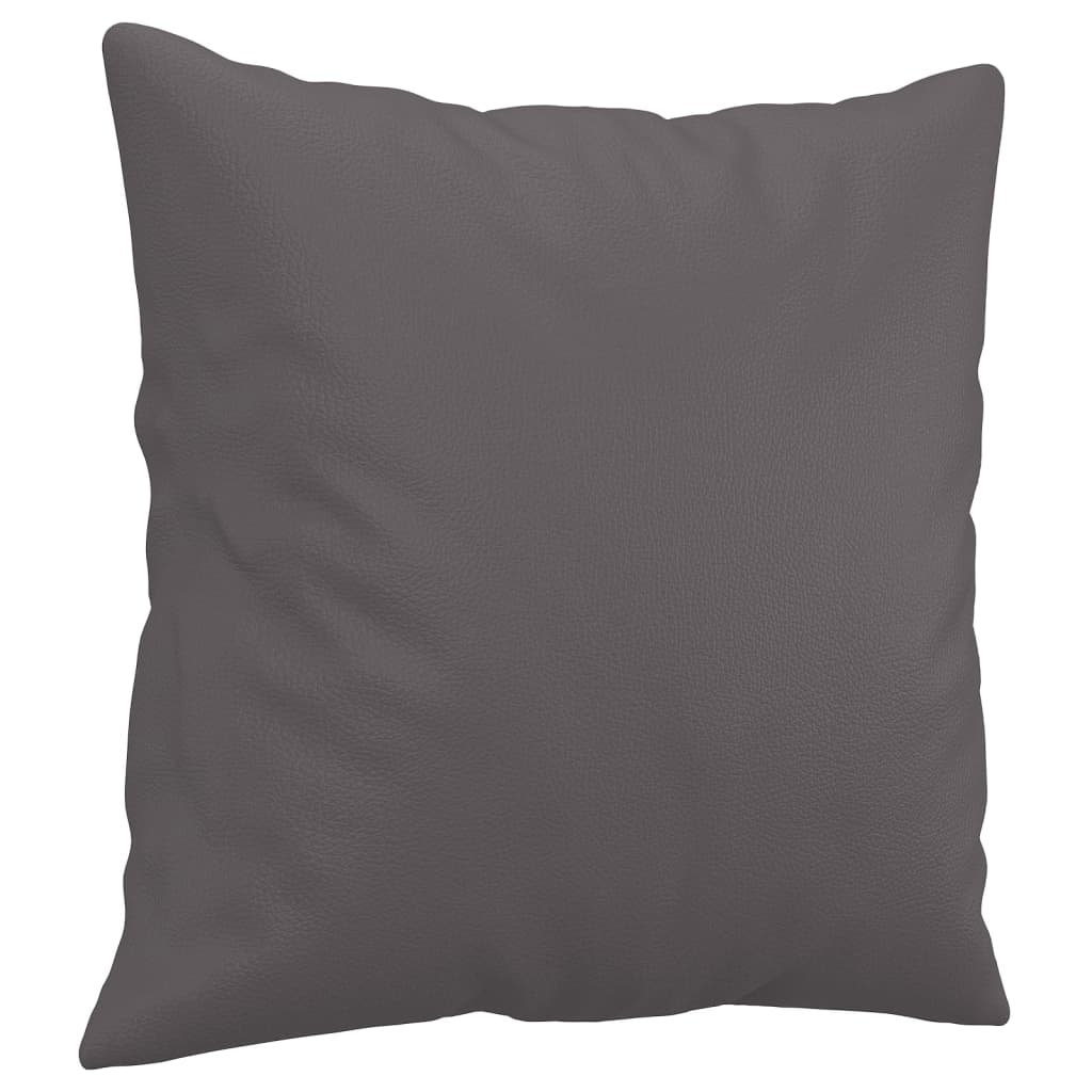 2-dijelni set sofa s jastucima sivi od umjetne kože