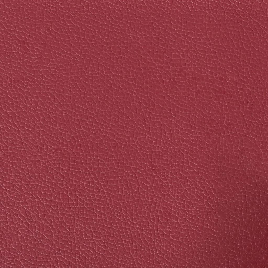 2-dijelni set sofa s jastucima boja vina od umjetne kože