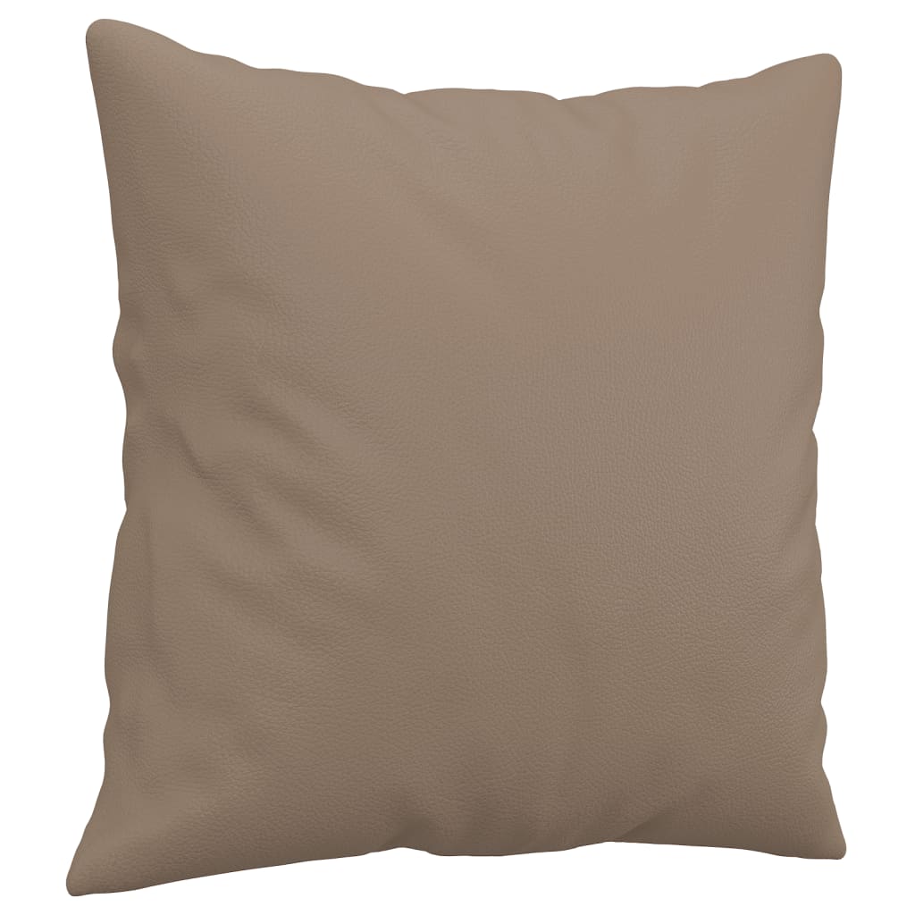 2-dijelni set sofa s jastucima boja cappuccina od umjetne kože