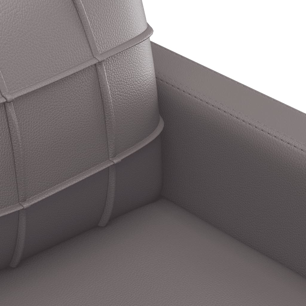 3-dijelni set sofa s jastucima sivi od umjetne kože