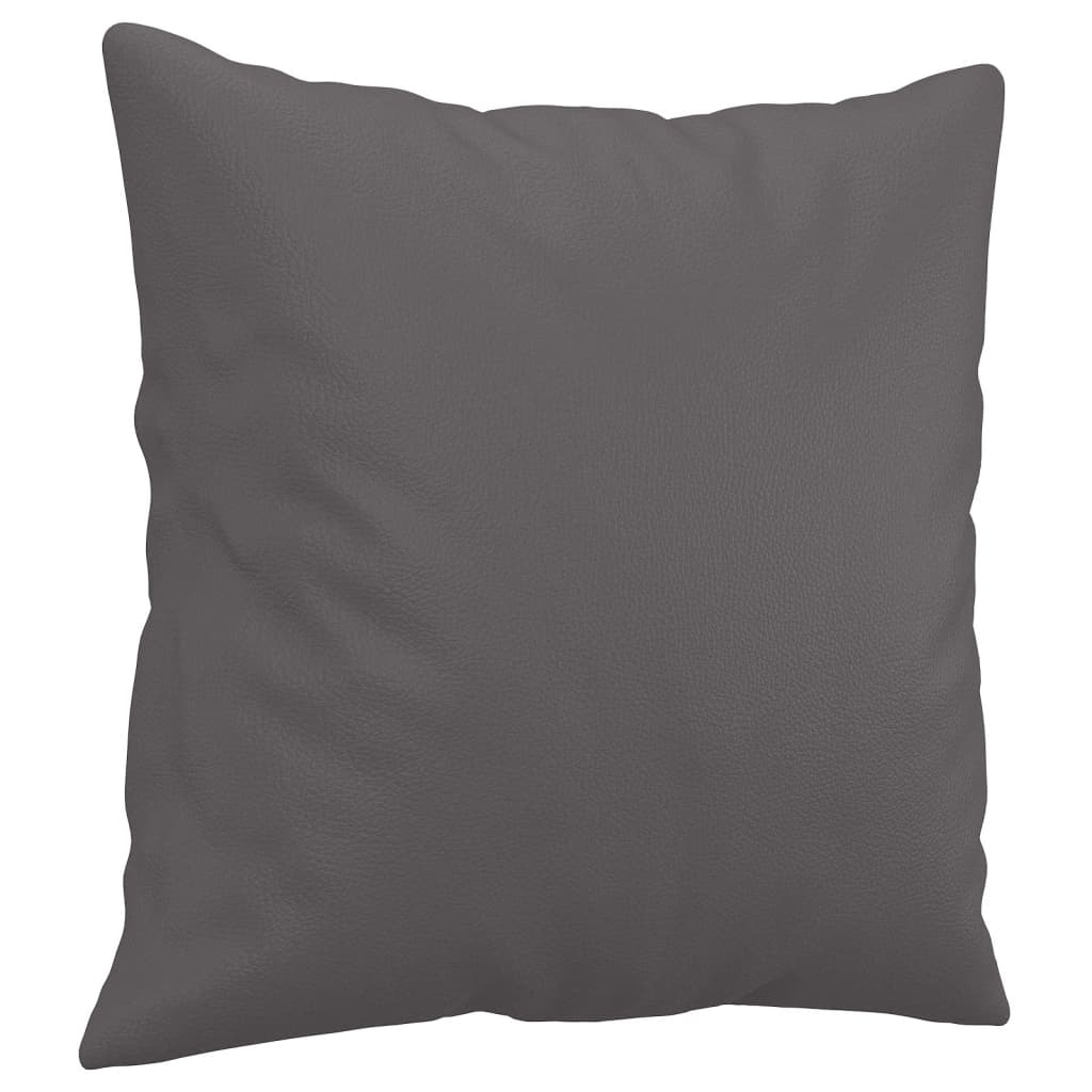 2-dijelni set sofa s jastucima sivi od umjetne kože