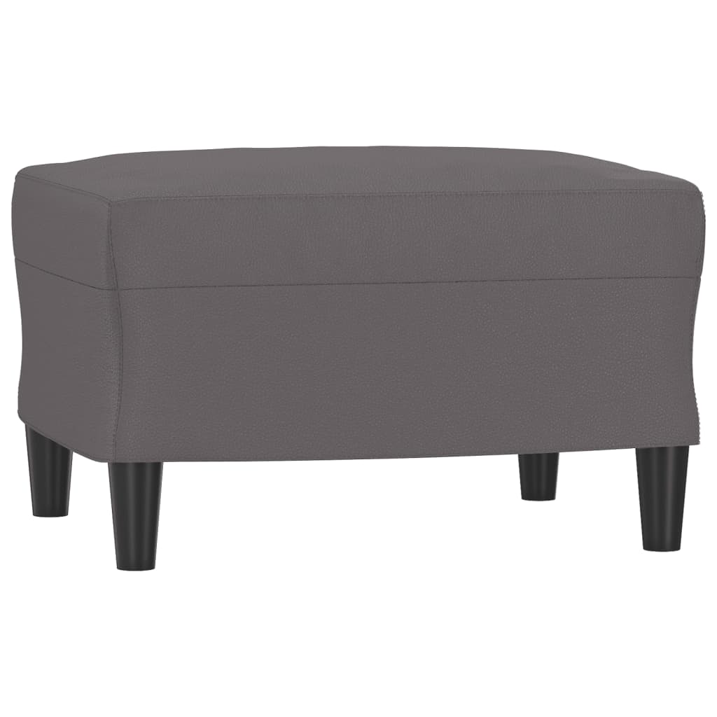 3-dijelni set sofa s jastucima sivi od umjetne kože