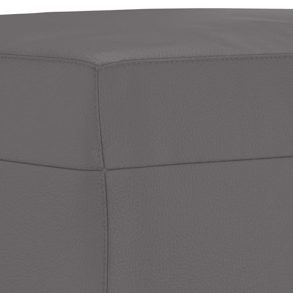 3-dijelni set sofa s jastucima sivi od umjetne kože