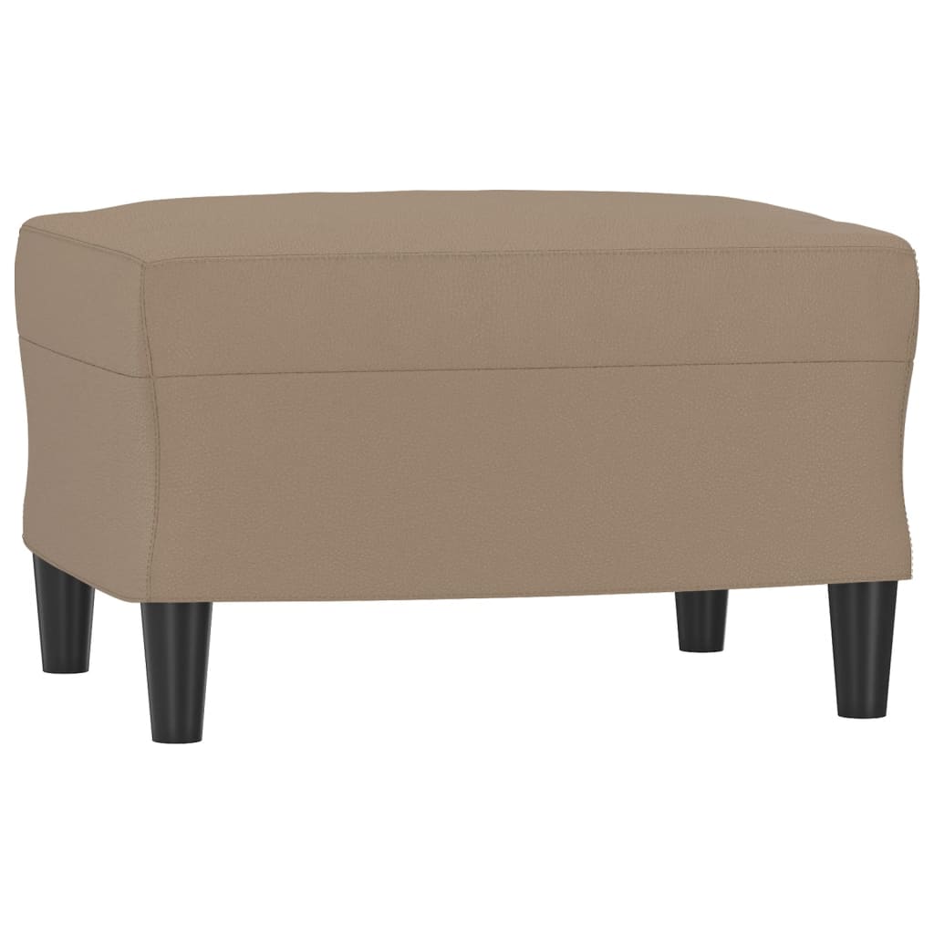 3-dijelni set sofa s jastucima boja cappuccina od umjetne kože