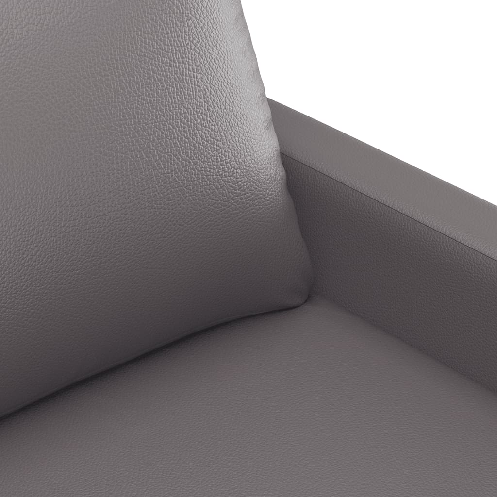 2-dijelni set sofa s jastucima sivi od umjetne kože