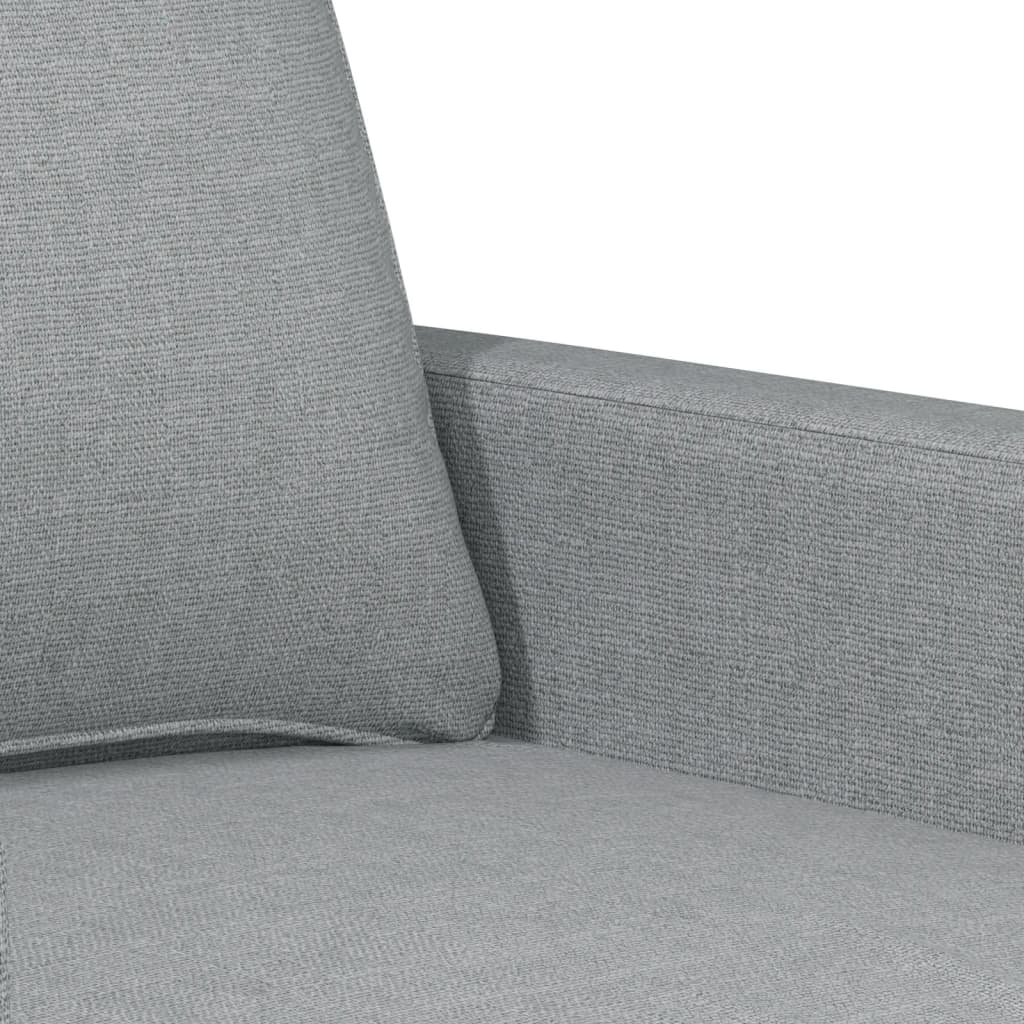 3-dijelni set sofa s jastucima svjetlosivi od tkanine