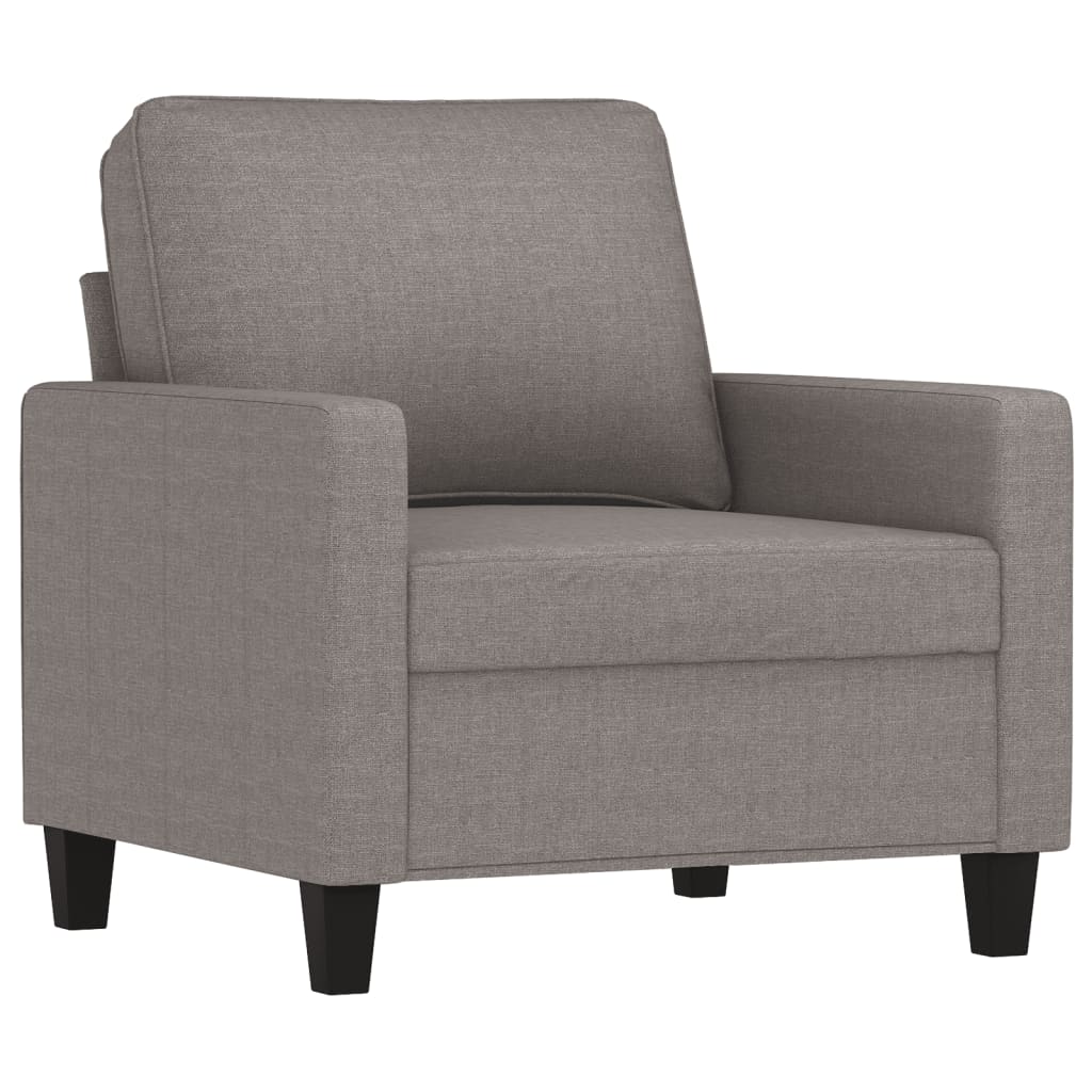 4-dijelni set sofa s jastucima smeđesivi od tkanine