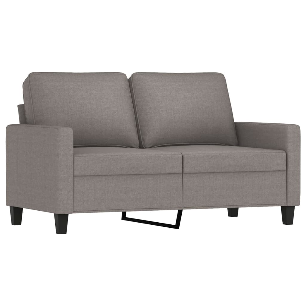 4-dijelni set sofa s jastucima smeđesivi od tkanine