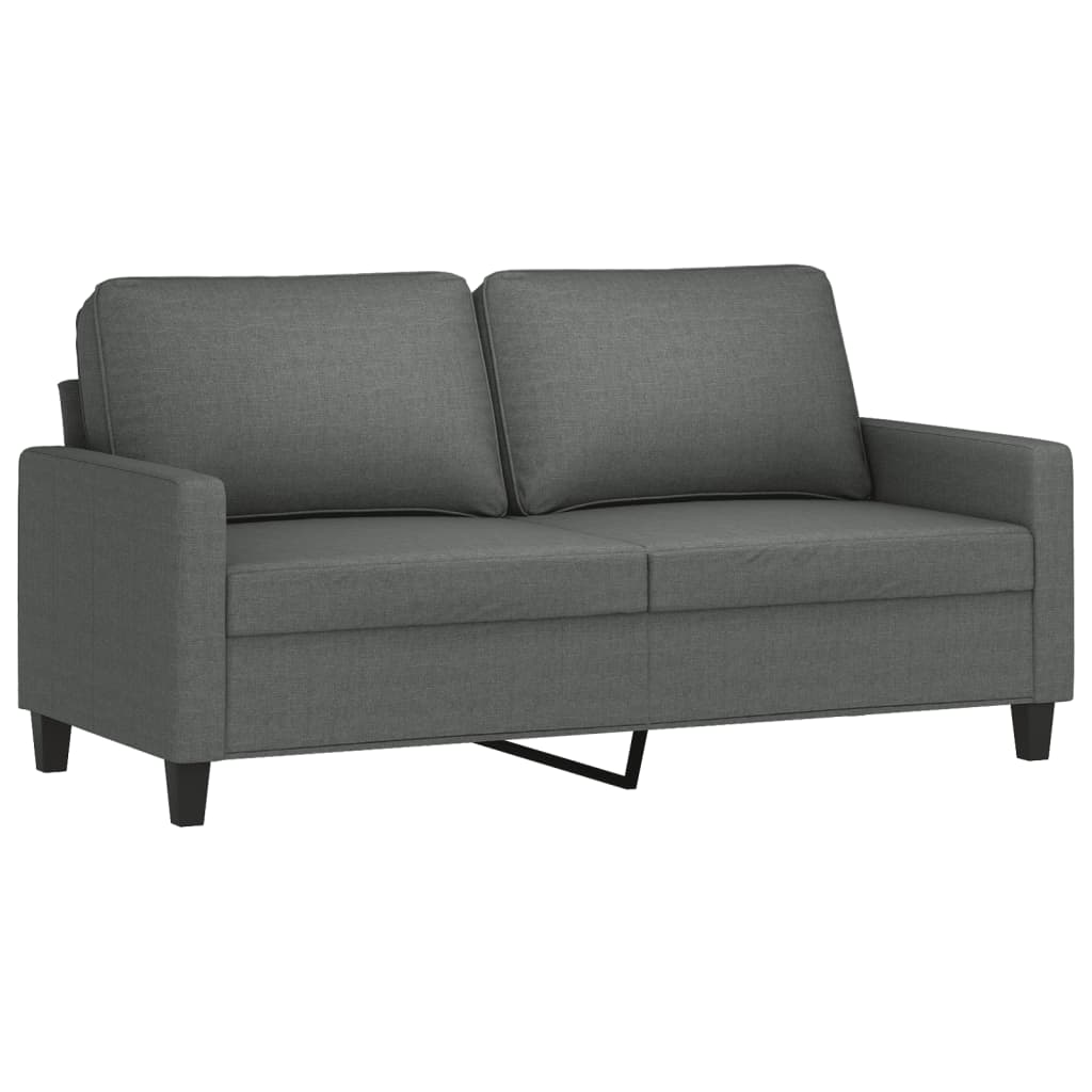 3-dijelni set sofa s jastucima tamnosivi od tkanine