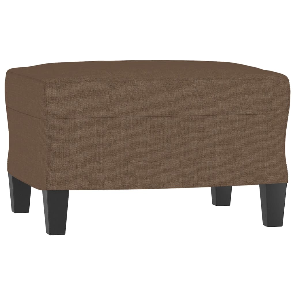 3-dijelni set sofa s jastucima smeđi od tkanine
