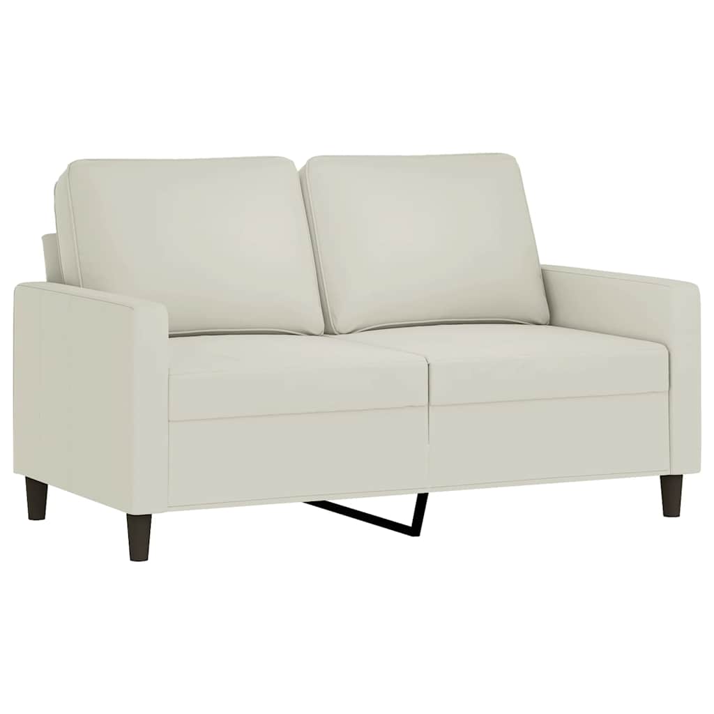 3-dijelni set sofa s jastucima krem baršunasti