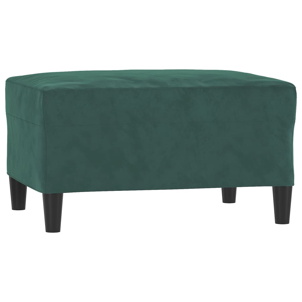 4-dijelni set sofa s jastucima tamnozeleni baršunasti