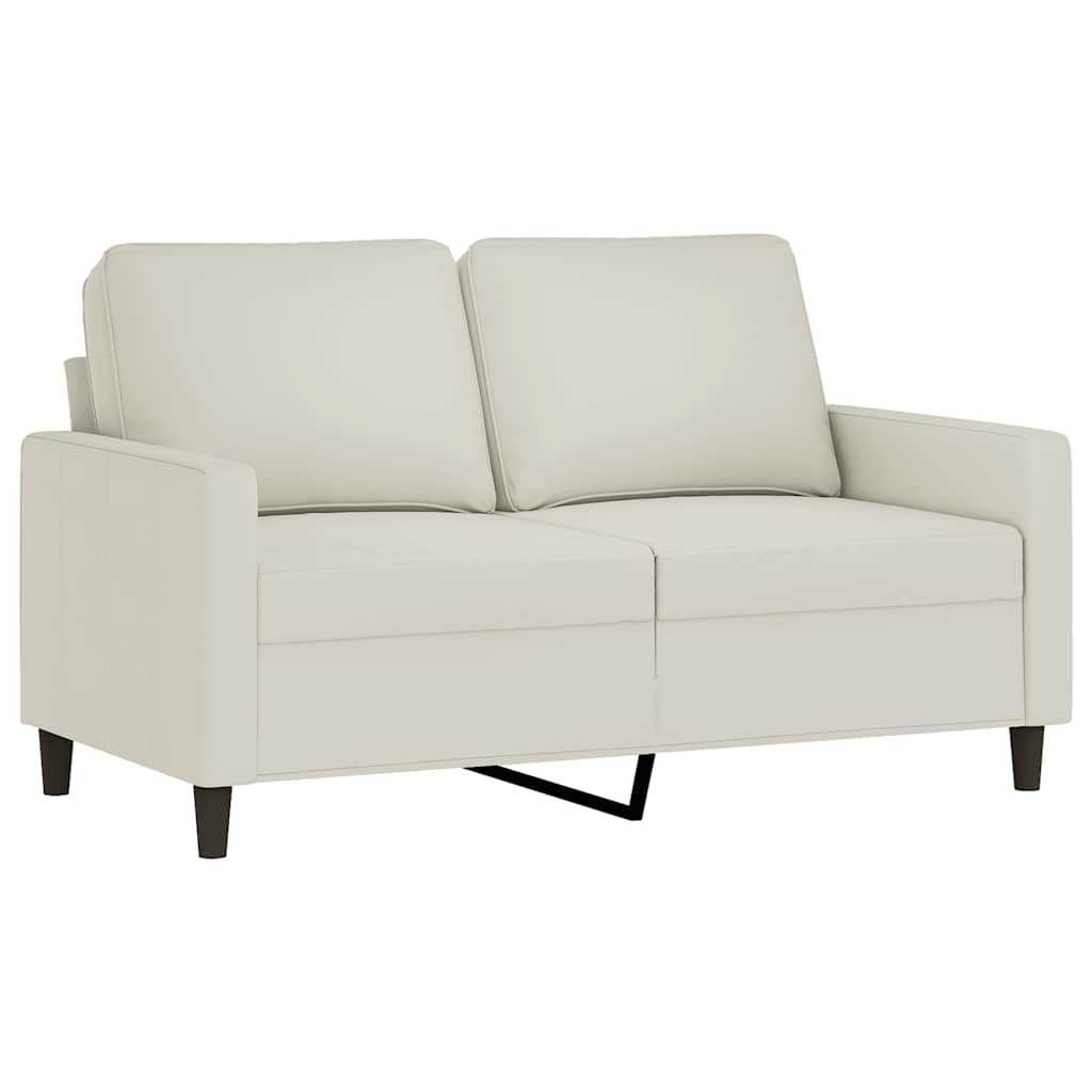 2-dijelni set sofa s jastucima krem baršunasti