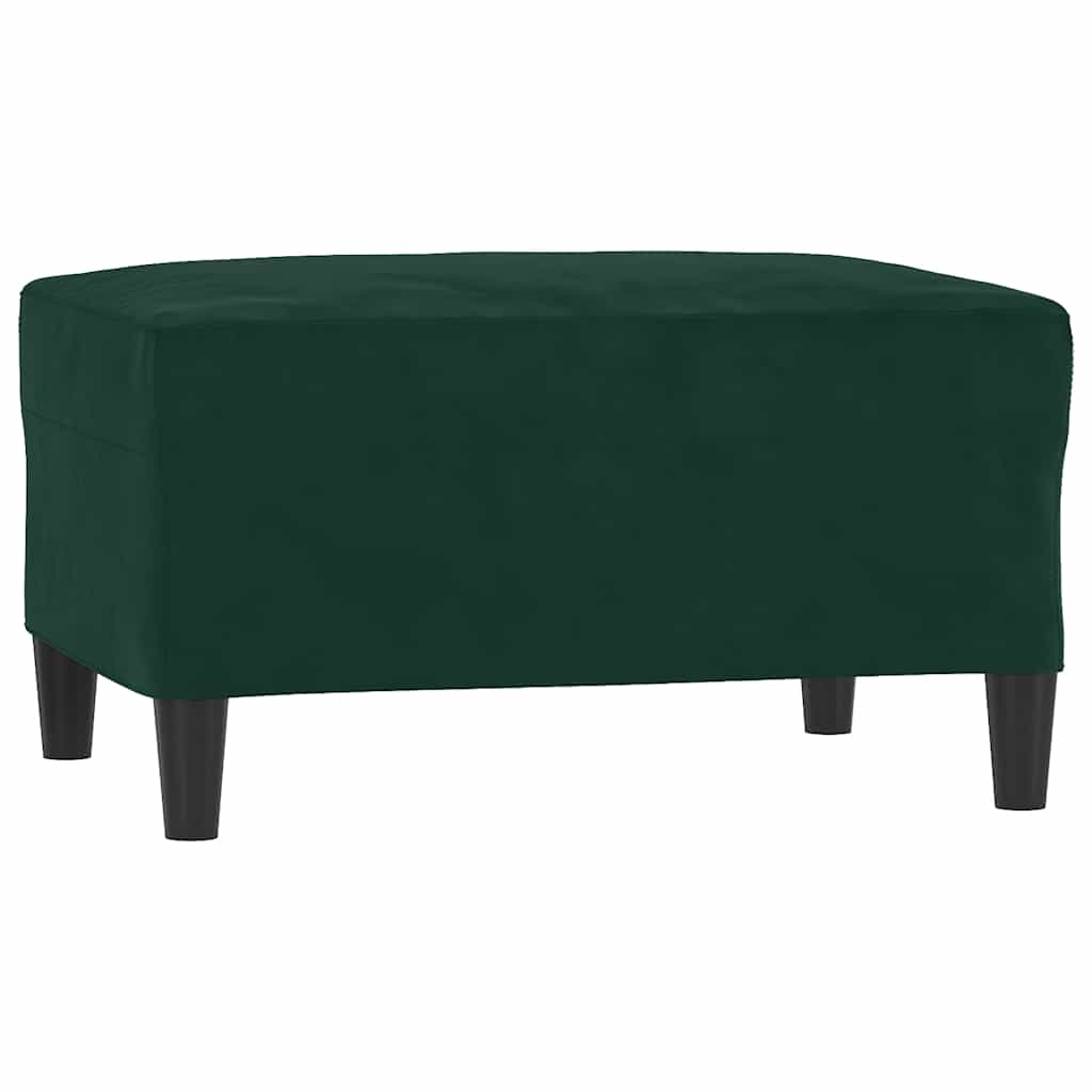 3-dijelni set sofa s jastucima tamnozeleni baršunasti