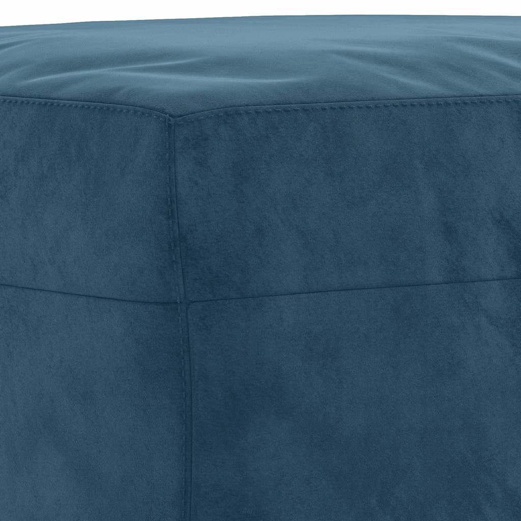 3-dijelni set sofa s jastucima plavi baršunasti