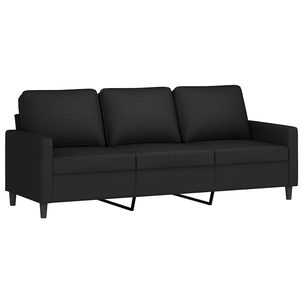 2-dijelni set sofa s jastucima crni baršunasti