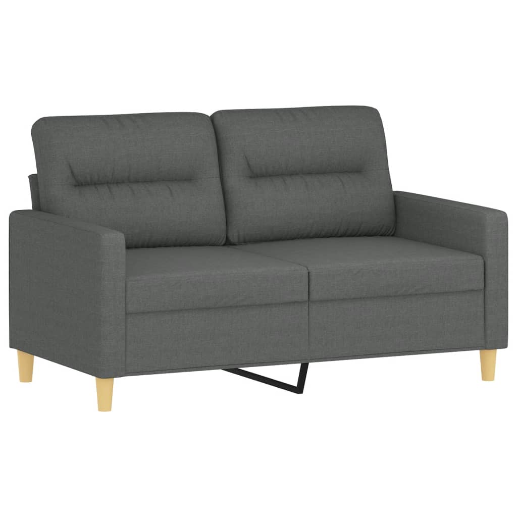 4-dijelni set sofa s jastucima tamnosivi od tkanine