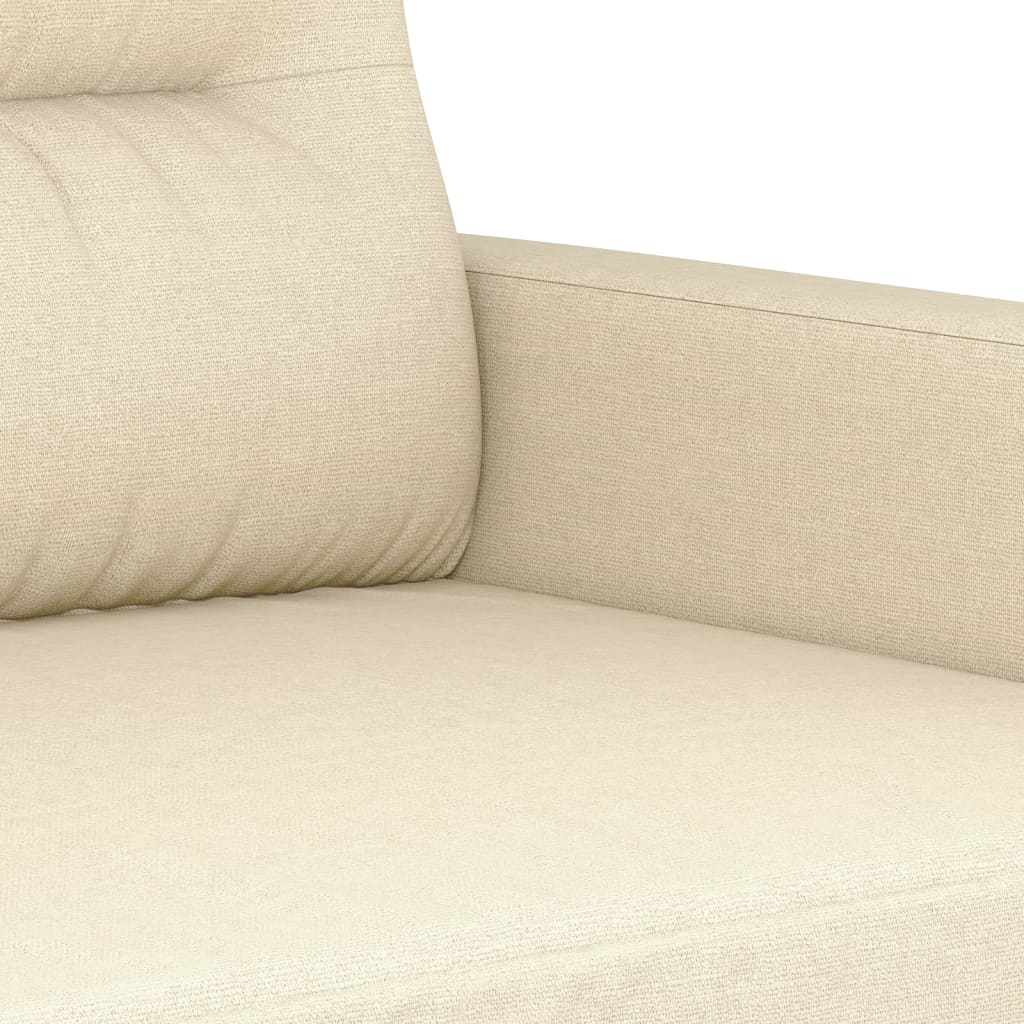 4-dijelni set sofa s jastucima krem od tkanine